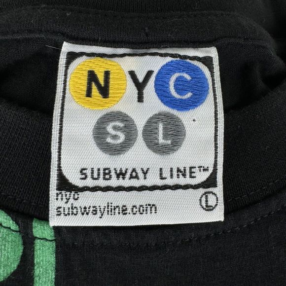 NYC SL SubWay Line T-Shirt Mens Large New York City Manhattan Subway Map MTA Tee - Picture 13 of 16